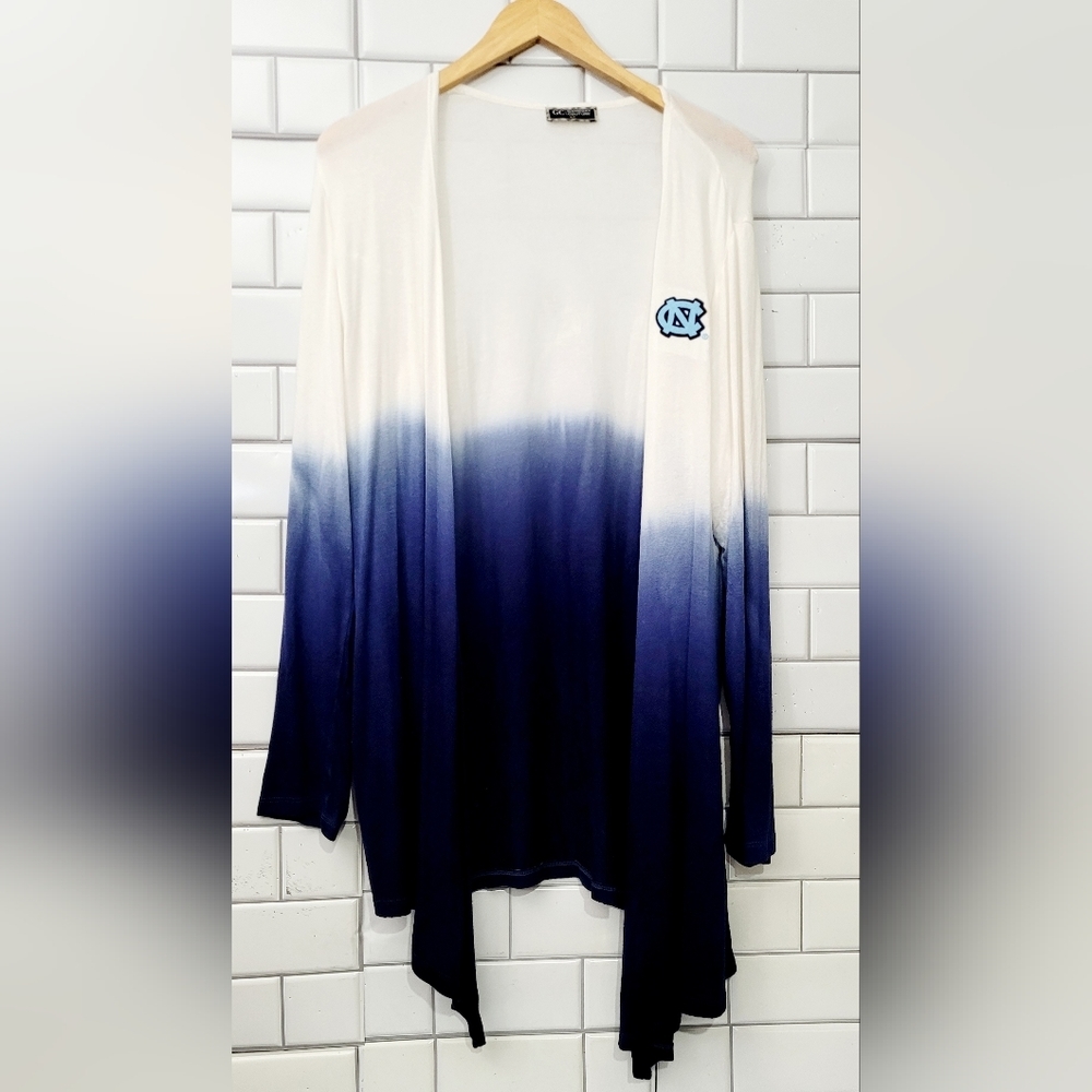 Game Day Couture Unc Tarheels Ladies Waterfall Open Front Cardigan Color White B